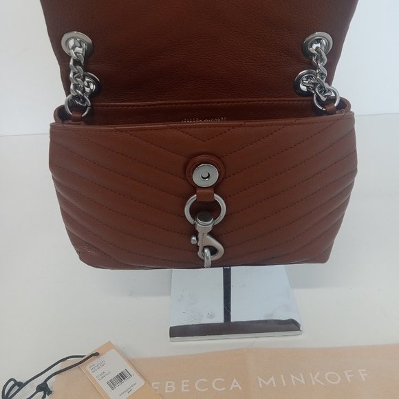 Rebecca Minkoff Edie Chevron Crossbody Bag - Tobacco - Picture 4 of 13